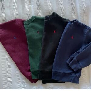 Ralph Lauren Crewneck Sweatshirts - Set of  4. Size 5 boys